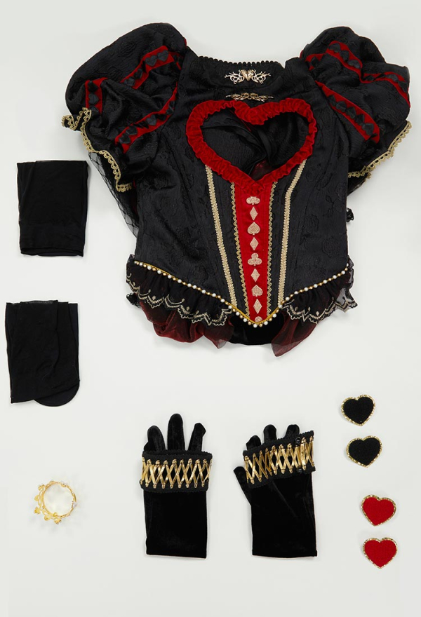 Sexy Lingerie Bodysuit Gothic Vintage Style Heart Cutout Bodysuit with Gloves Crown Sexy Lingerie Bodysuit Gothic Vintage Style Heart Cutout Bodysuit with Gloves Crown