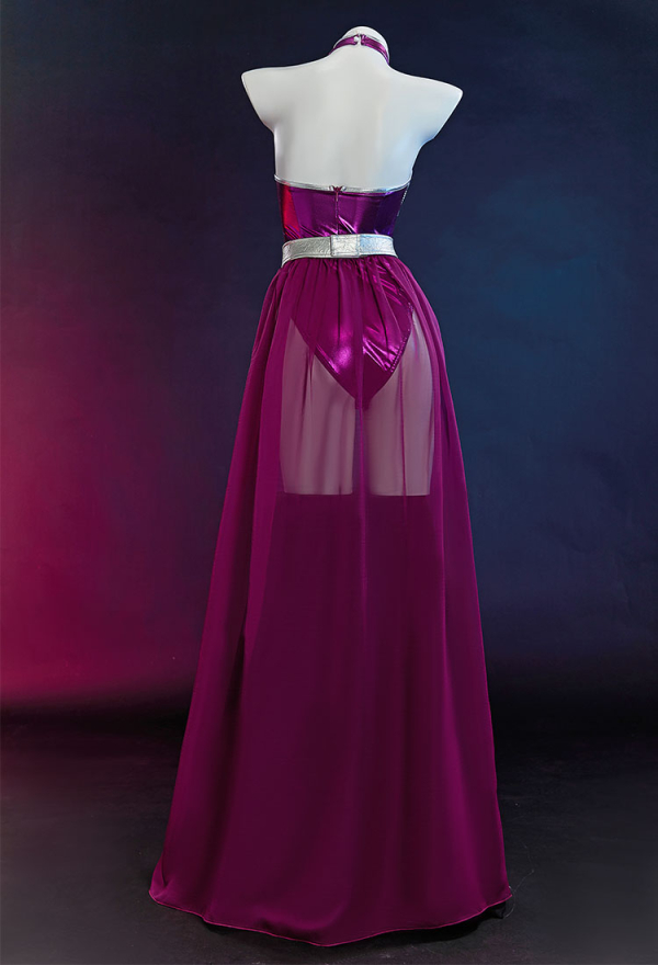 Cosmic Queen Sexy Dancer Dress Set Halterneck Jumpsuit with Gauze Skirt and Sleeves Cosmic Queen Sexy Dancer Dress Set Halterneck Jumpsuit with Gauze Skirt and Sleeves
