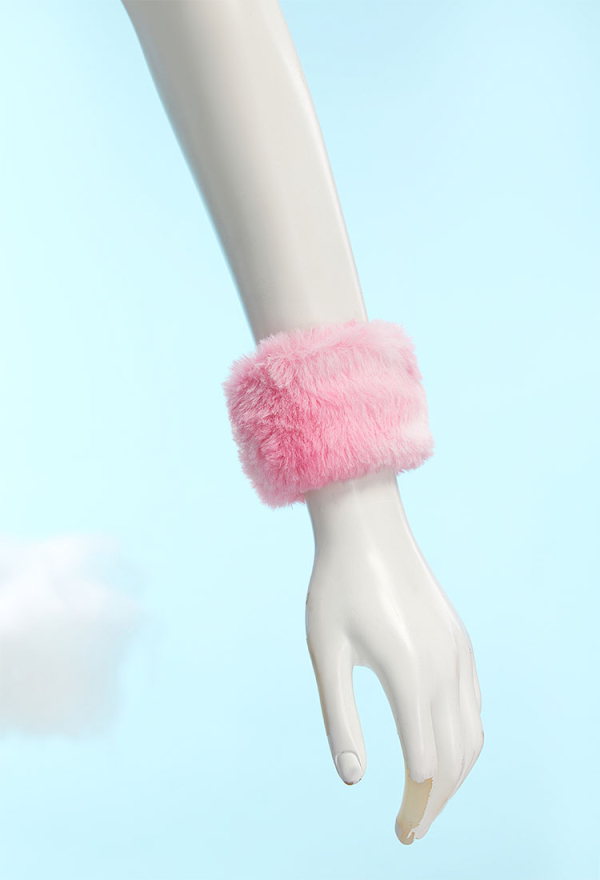 Midnight Meow Sexy Cosplay Set Winter Plush Cute Cat Paw Top and T-Back with Tail
