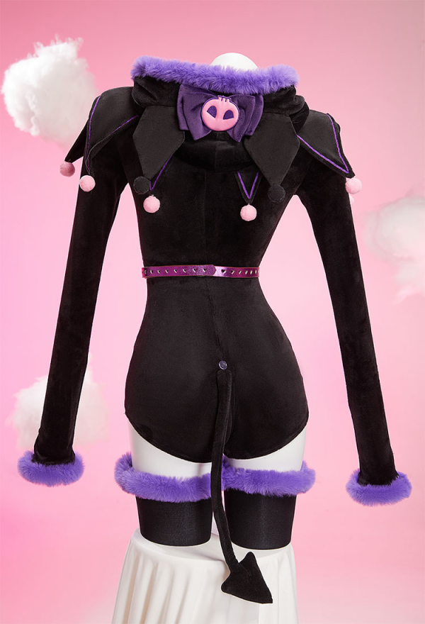 Anime Doll derivative sexy plush homewear cute romper with tail and belt