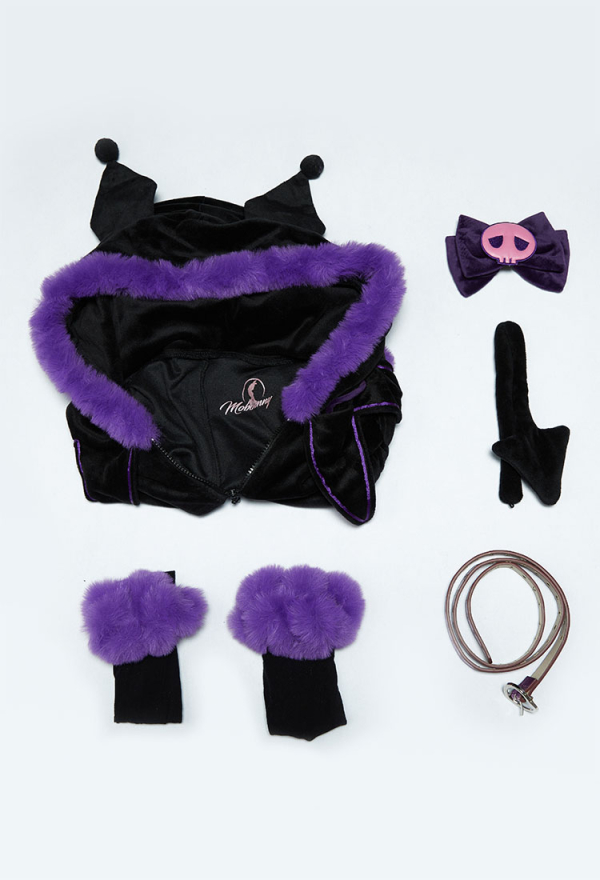 Anime Doll derivative sexy plush homewear cute romper with tail and belt