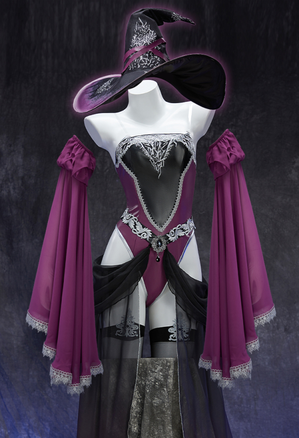 Video Game Recluse Derivative Sexy Cosplay Set Off-the-shoulder Bodysuit with Skirt and Hat Video Game Recluse Derivative Sexy Cosplay Set Off-the-shoulder Bodysuit with Skirt and Hat
