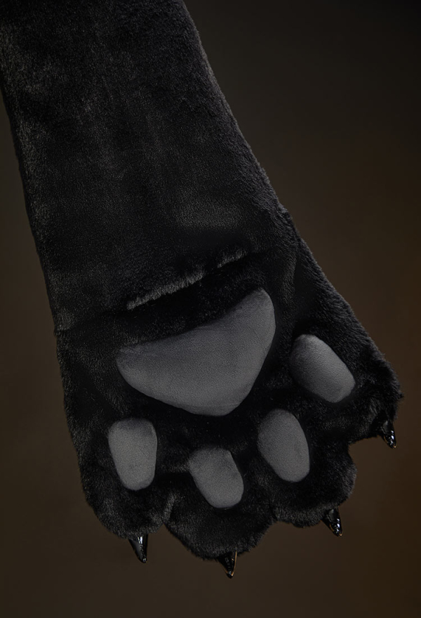 Sexy Cosplay Costume Set Tight Bodysuit Jacket and Plush Big Paw Hooded Jacket with Tail Sexy Cosplay Costume Set Tight Bodysuit Jacket and Plush Big Paw Hooded Jacket with Tail