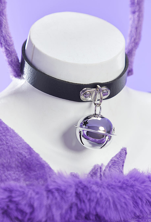 Purple Ghost Sexy Plush Homewear Crop Top and Shorts with Hairband Tail Purple Ghost Sexy Plush Homewear Crop Top and Shorts with Hairband Tail