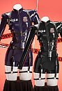 Halloween Sexy Police Cosplay Costume Zip-up Bodysuit with Hat and Badge
