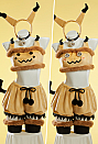 Cute Monster Cosplay Costume Plush Homewear Crop Top and Shorts with Hairband Tail