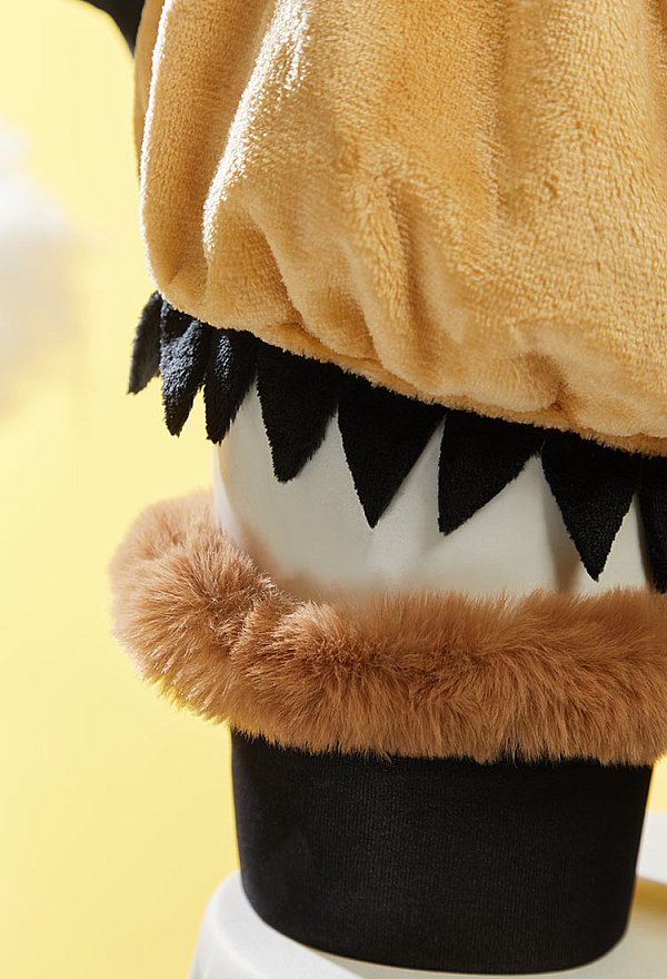 Cute Monster Cosplay Costume Plush Homewear Crop Top and Shorts with Hairband Tail Cute Monster Cosplay Costume Plush Homewear Crop Top and Shorts with Hairband Tail