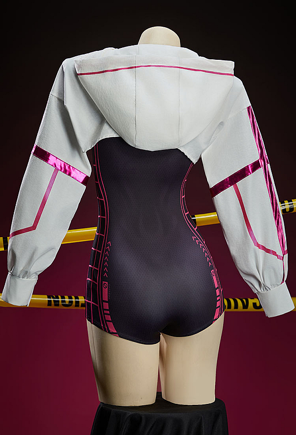 Cyberpunk Style Spider Print Sportswear Yoga Outfit Long-sleeved Zip-up Bodysuit with Short Jacket Cyberpunk Style Spider Print Sportswear Yoga Outfit Long-sleeved Zip-up Bodysuit with Short Jacket