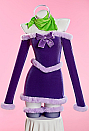 Halloween Sexy Costume Purple Off-the-shoulder Dress with Furry Scarf and Headband