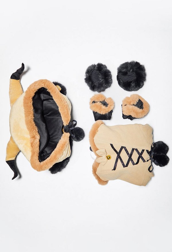 Cute Monster Winter Christmas Plush Sexy Cosplay Costume Strapless Dress with Cape and Gloves Cute Monster Winter Christmas Plush Sexy Cosplay Costume Strapless Dress with Cape and Gloves