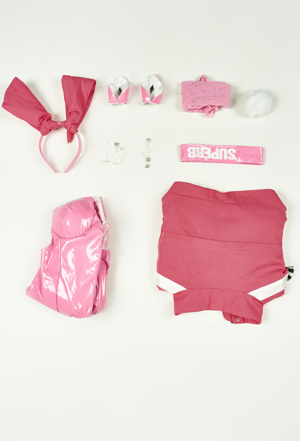 Sexy Pink Bunny Sexy Lingerie Set with Fishnet Stockings and Headband Sexy Pink Bunny Sexy Lingerie Set with Fishnet Stockings and Headband