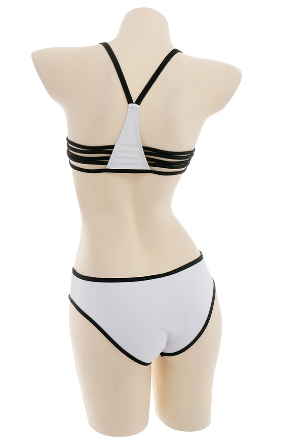 Ice Whisky Gothic Devil Spider Print String Top and Bottom Bikini Set with Coverup Ice Whisky Gothic Devil Spider Print String Top and Bottom Bikini Set with Coverup
