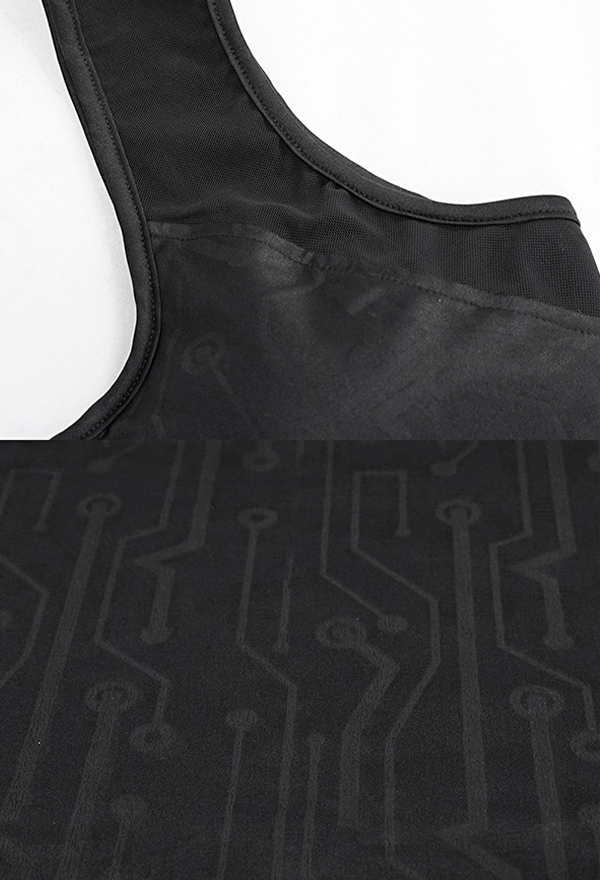 Devil Fashion Gothic Swimsuit Black Cutout Zip Decorated One-Piece Bathing Suit Plus Size Devil Fashion Gothic Swimsuit Black Cutout Zip Decorated One-Piece Bathing Suit Plus Size