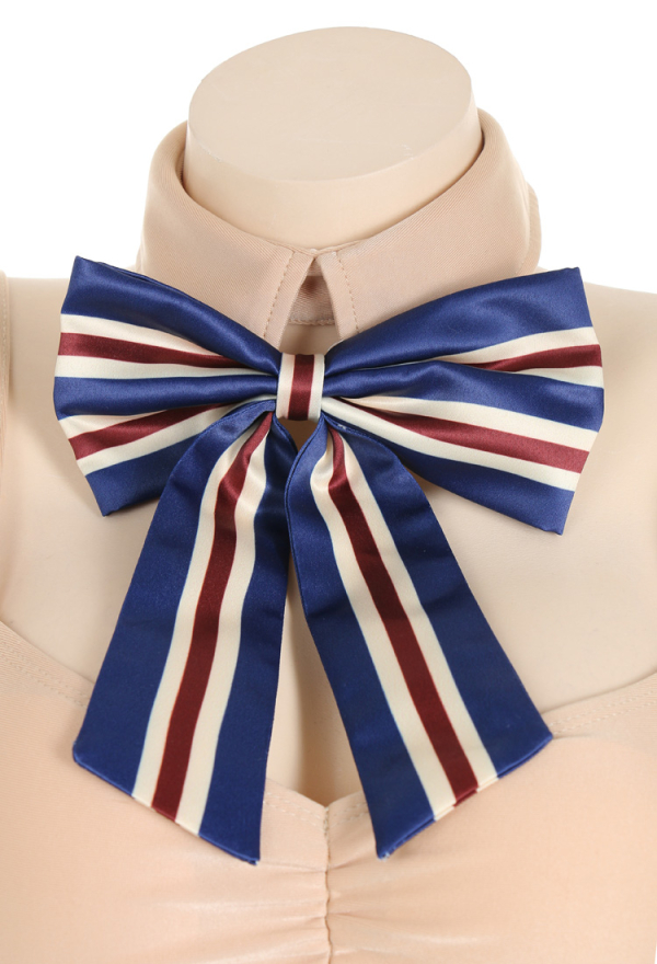 Robot Megan Beige Skirt One-Piece Swimsuit with Bow Collar And Panty