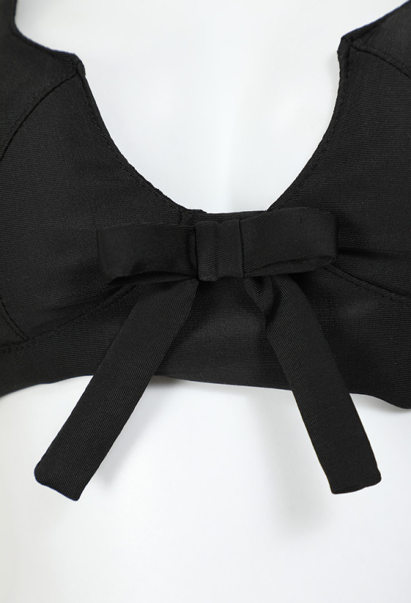 Gothic Vintage Black Two-Piece Swimsuit Bat Wing Halter Top and Bottoms Bikini Set Bathing Suit Gothic Vintage Black Two-Piece Swimsuit Bat Wing Halter Top and Bottoms Bikini Set Bathing Suit
