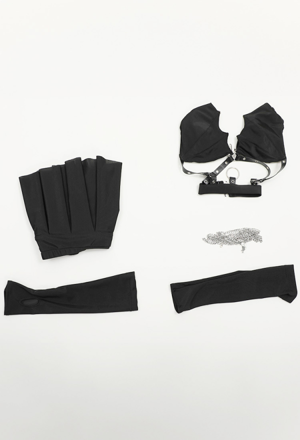Dark Bat Sexy Black Halter Neck Two-Piece Swimsuit Dark Bat Sexy Black Halter Neck Two-Piece Swimsuit