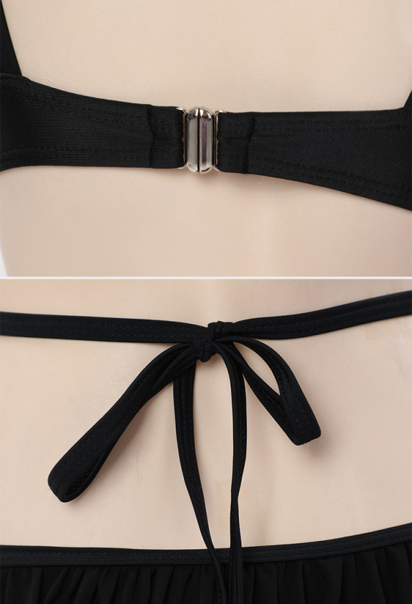 Dark Bat Gothic Swimsuit Black Bat Wing Top and Sheer Bottom