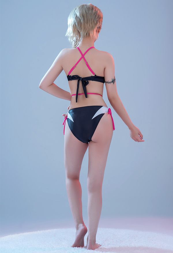 Pink Sexy Web Pattern Women Two-piece Swimsuit Pink Sexy Web Pattern Women Two-piece Swimsuit