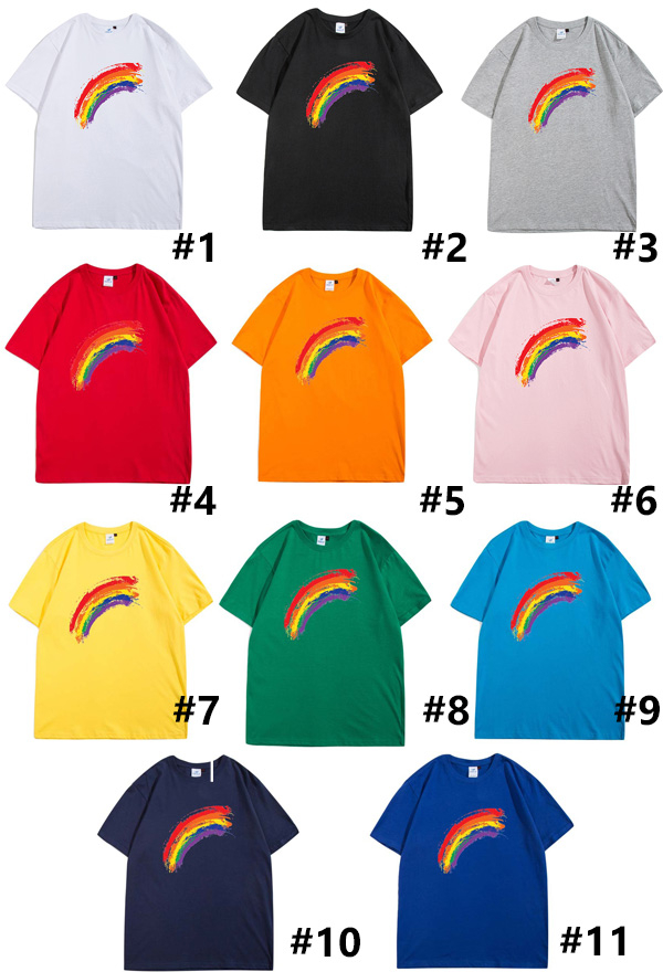 Woman Fashion Pride Shirt Cotton Rainbow Pattern Short Sleeve Casual Summer Shirt Woman Fashion Pride Shirt Cotton Rainbow Pattern Short Sleeve Casual Summer Shirt