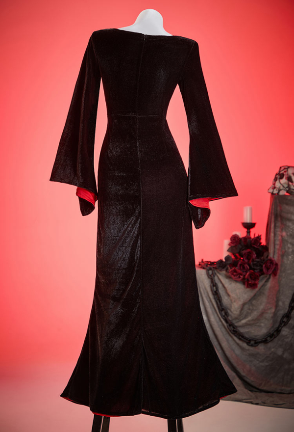 Halloween Gothic Cosplay Costume Red and Black Wide Sleeve Dress