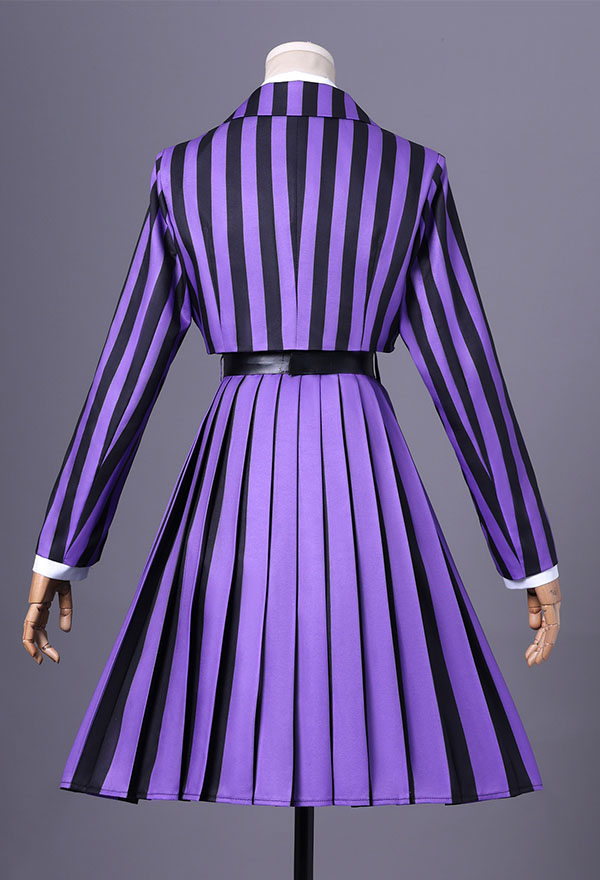 Halloween Costume Dress and Striped Jacket with Shirt and Belt
