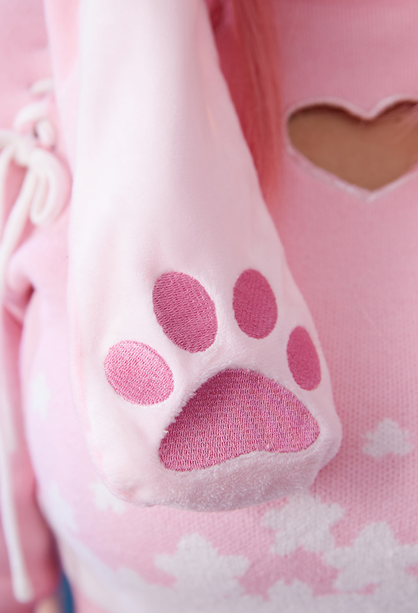 Cute Kawaii Pink Little Fox Design Warm Hat with Ear Flaps