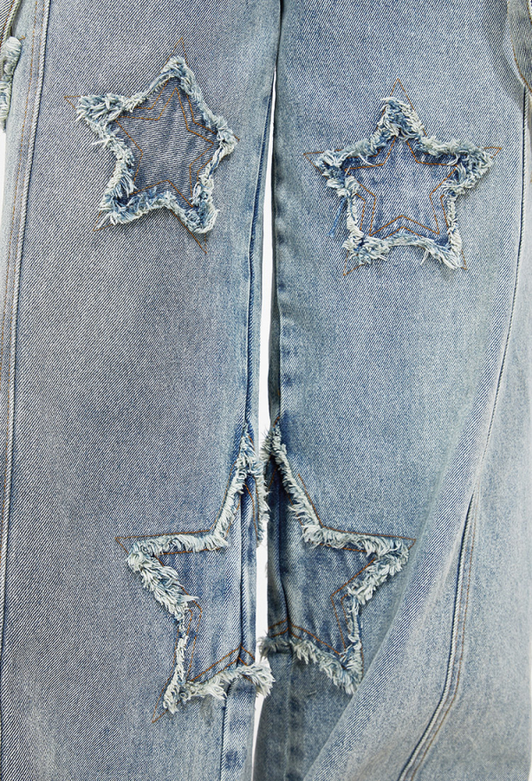 Grunge Style Loose Fit Pants Casual Denim Jeans