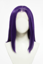 Raven Cosplay Wig Purple Forehead Lace Wig Short Straight Wig