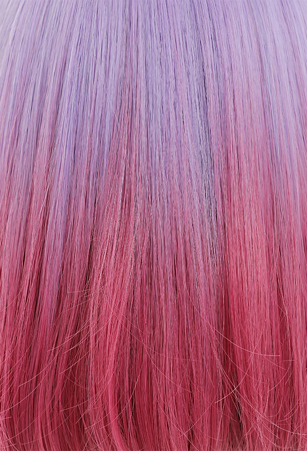 Luna Women Purple Pink Two Tone Short Bob Wig