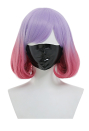 Luna Women Purple Pink Two Tone Short Bob Wig