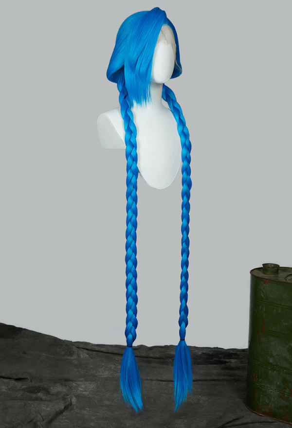Cosplay Blue Lace Wig 140cm Full Long Straight Wig