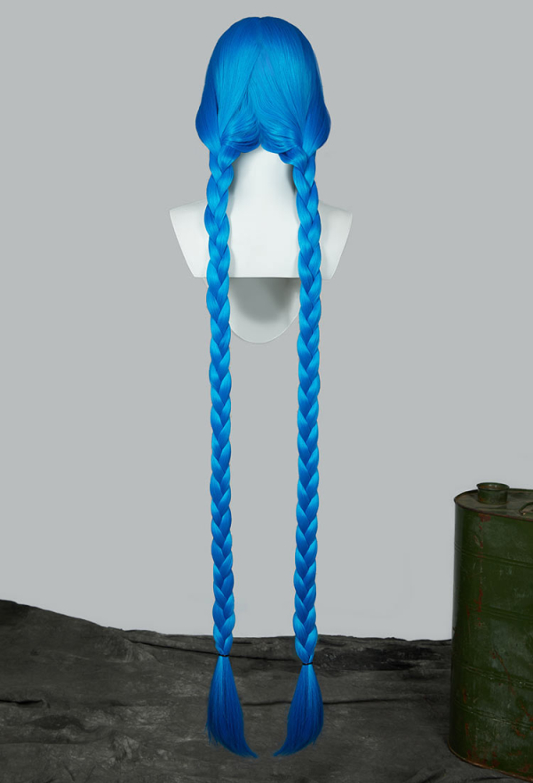 Cosplay Blue Lace Wig 140cm Full Long Straight Wig