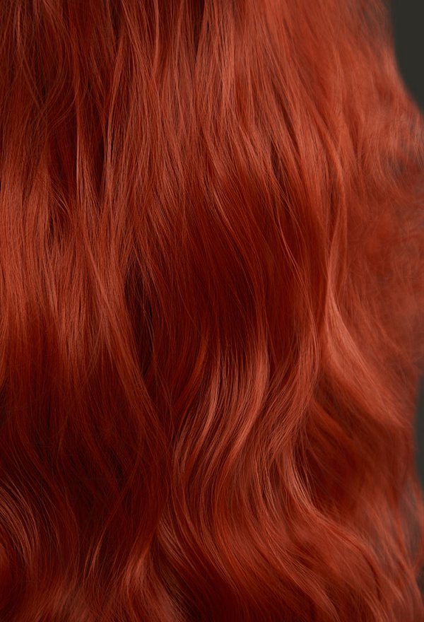 Reddish-Brown 31.5-inch Long Curly Lace Wig
