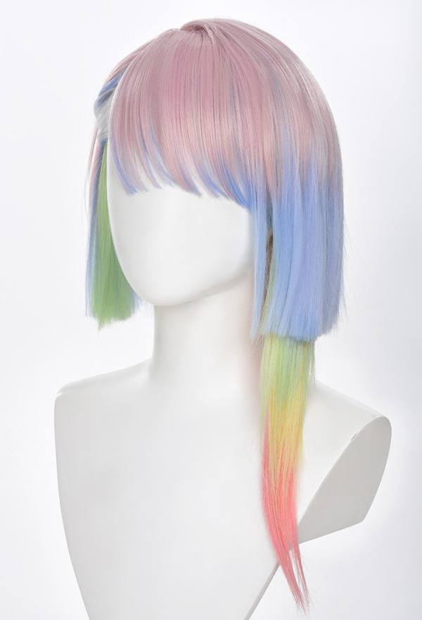 Lucy Women Pastel Gradient Short Cosplay Wig