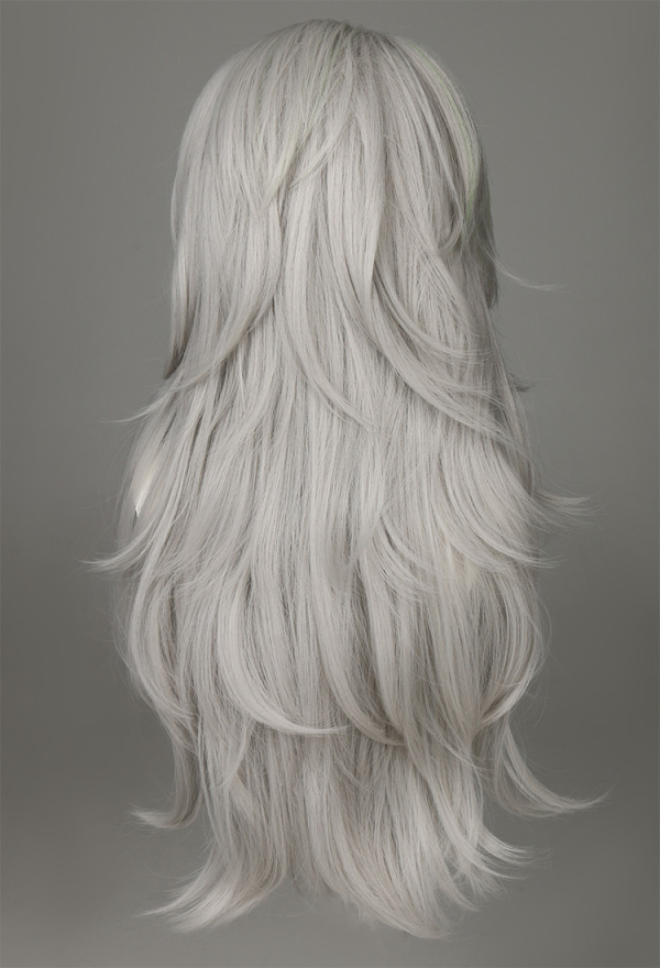 Roxanne Wolf  Grey Wig Anime Halloween Cosplay wig