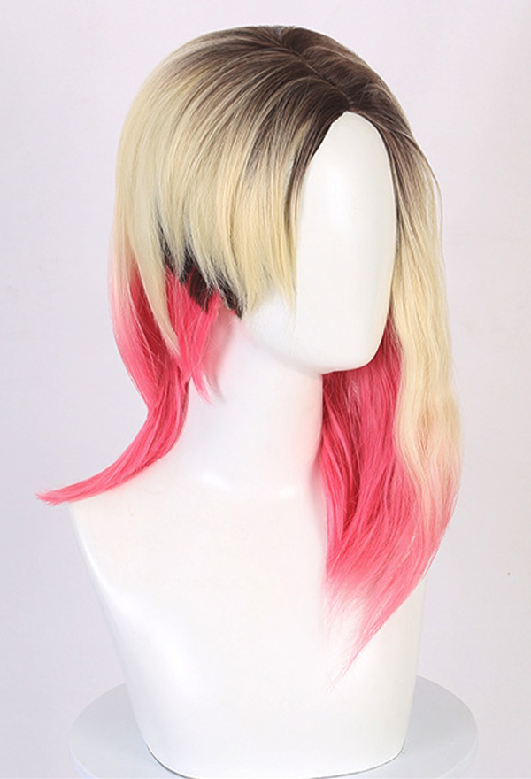 Spider Anime Cosplay Wig Golden And Red Wig Mixed Color Wig