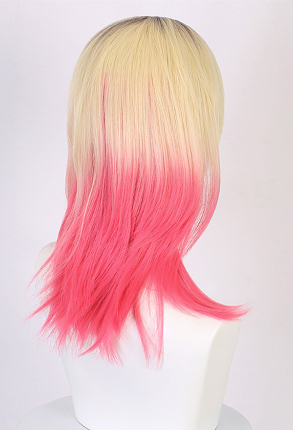 Spider Anime Cosplay Wig Golden And Red Wig Mixed Color Wig