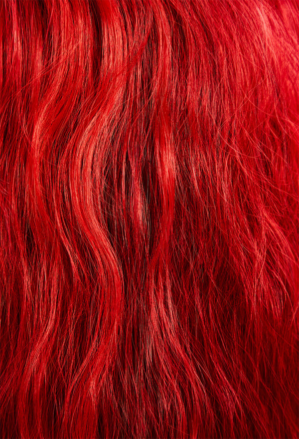 Haunted Night Cosplay Wig Red Long Curly Wig Detachable Wig with Hair Extensions