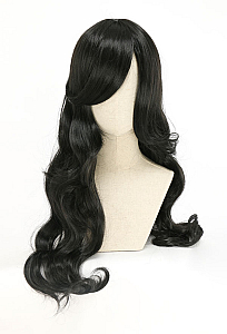 Shego Black Long Curly Cosplay Wig for Halloween