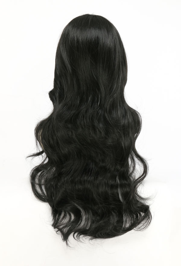 Shego Black Long Curly Cosplay Wig for Halloween