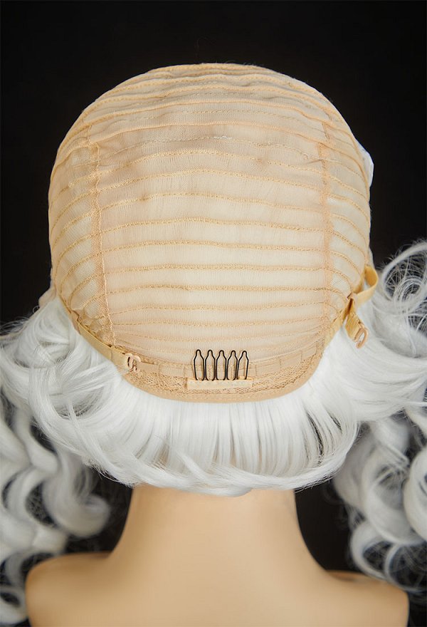 Rococo Style Cosplay Wig White Short Curly Lace Wig