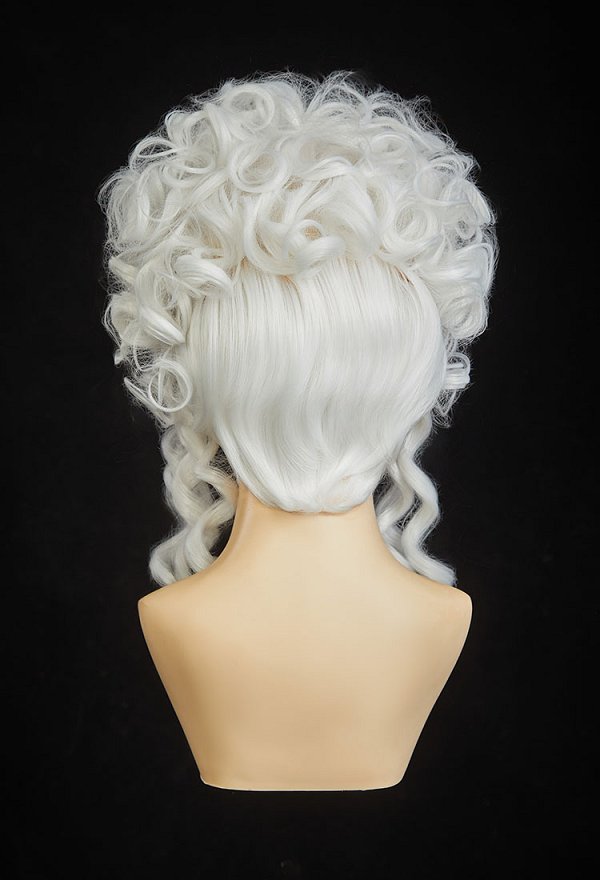 Rococo Style Cosplay Wig White Short Curly Lace Wig