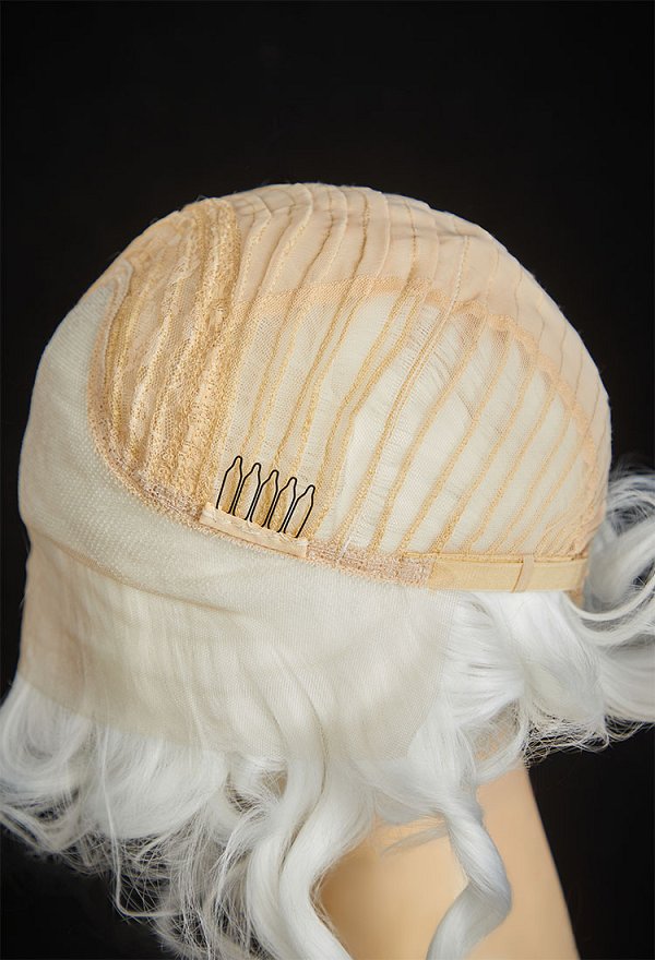 Rococo Style Cosplay Wig White Short Curly Lace Wig