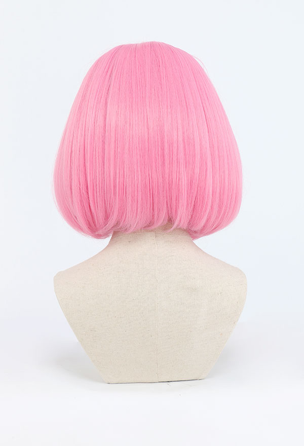Glamour Blush Pink Wig With Bangs