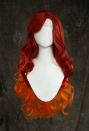 Cosplay Wig Dark Red Orange Wig Long Curly Lace Wig