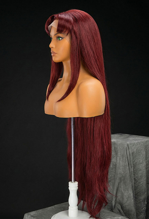 Superhero Cosplay Wig Brownish-Red 35.4-inch Long Lace Wig