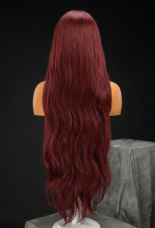 Superhero Cosplay Wig Brownish-Red 35.4-inch Long Lace Wig