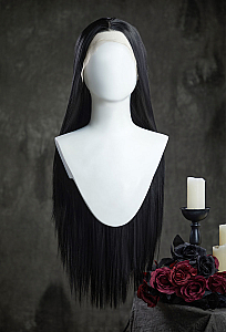 Cosplay Wig Black 31 inch Long Straight Wig Lace Wig