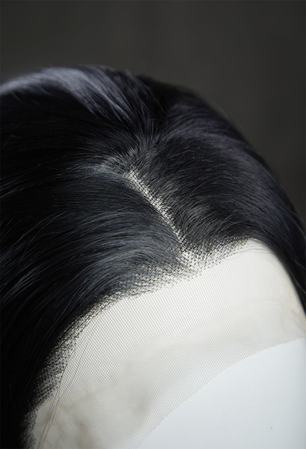 Cosplay Wig Black 31 inch Long Straight Wig Lace Wig