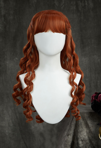 Wednesday Agnes DeMille Cosplay Wig Ginger Yellow Long Curly Wig Orange Wig